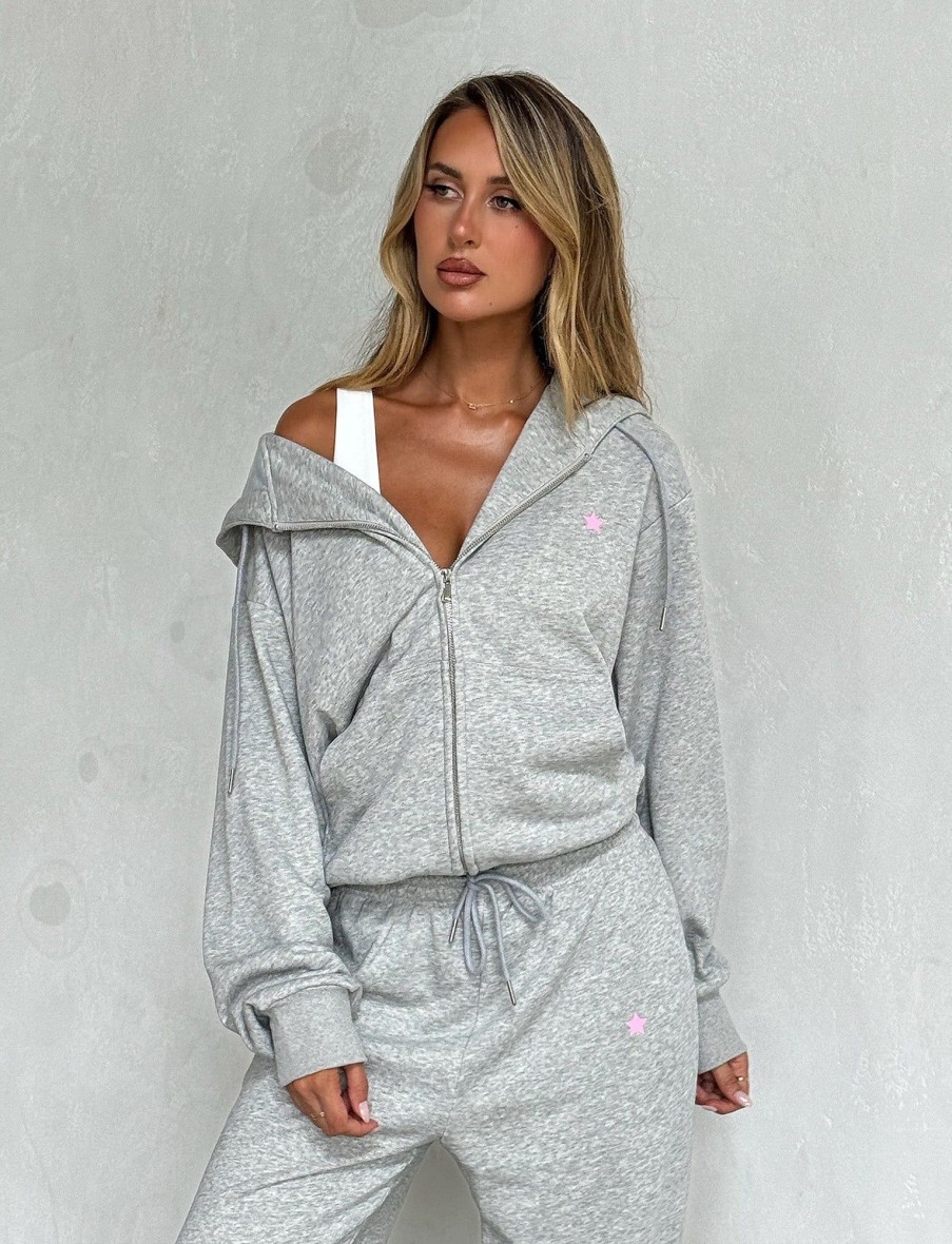 Basics Tiger Mist | Alish Hoodie - Grey : Grey Marle