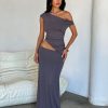 Formal Outfits Tiger Mist | Addison Skirt - Grey : Steel Grey