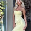 Dresses Tiger Mist | Cara Dress - Yellow : Pastel Citrus