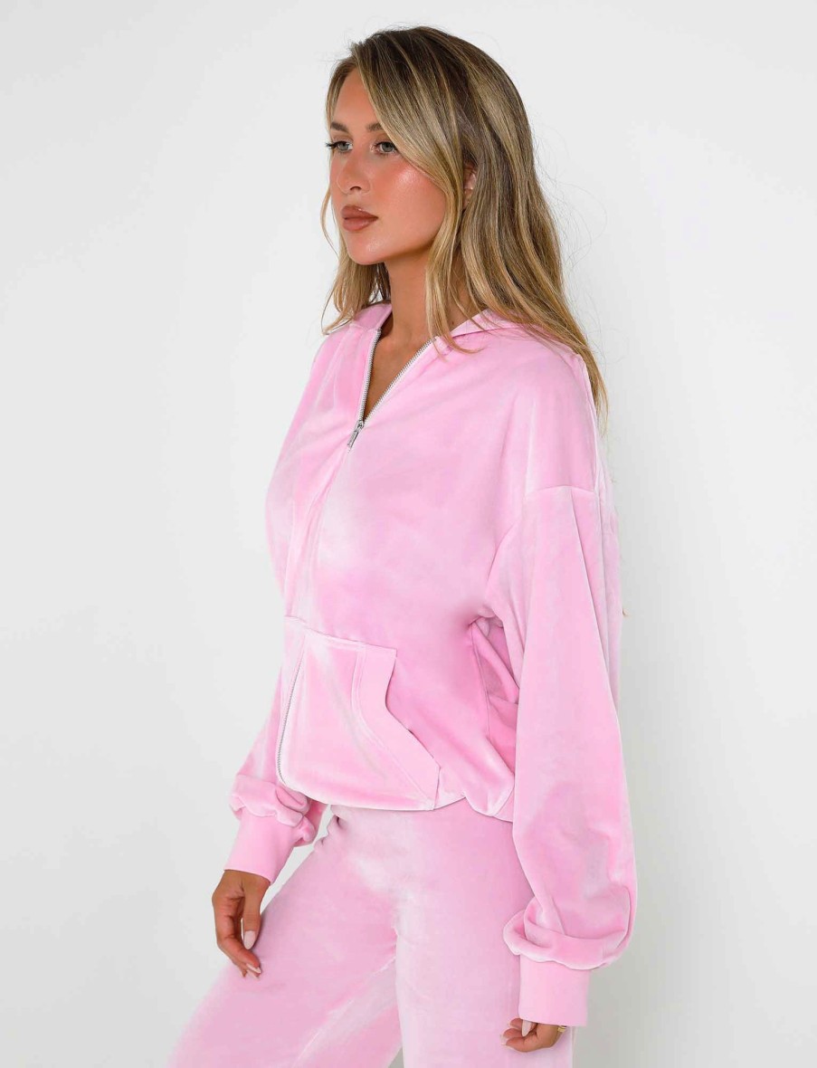 Festival Tiger Mist | Ericka Hoodie - Pink : Baby Pink