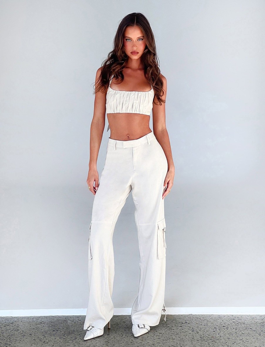 Resort Wear Tiger Mist | Kaya Pant - White : Cream