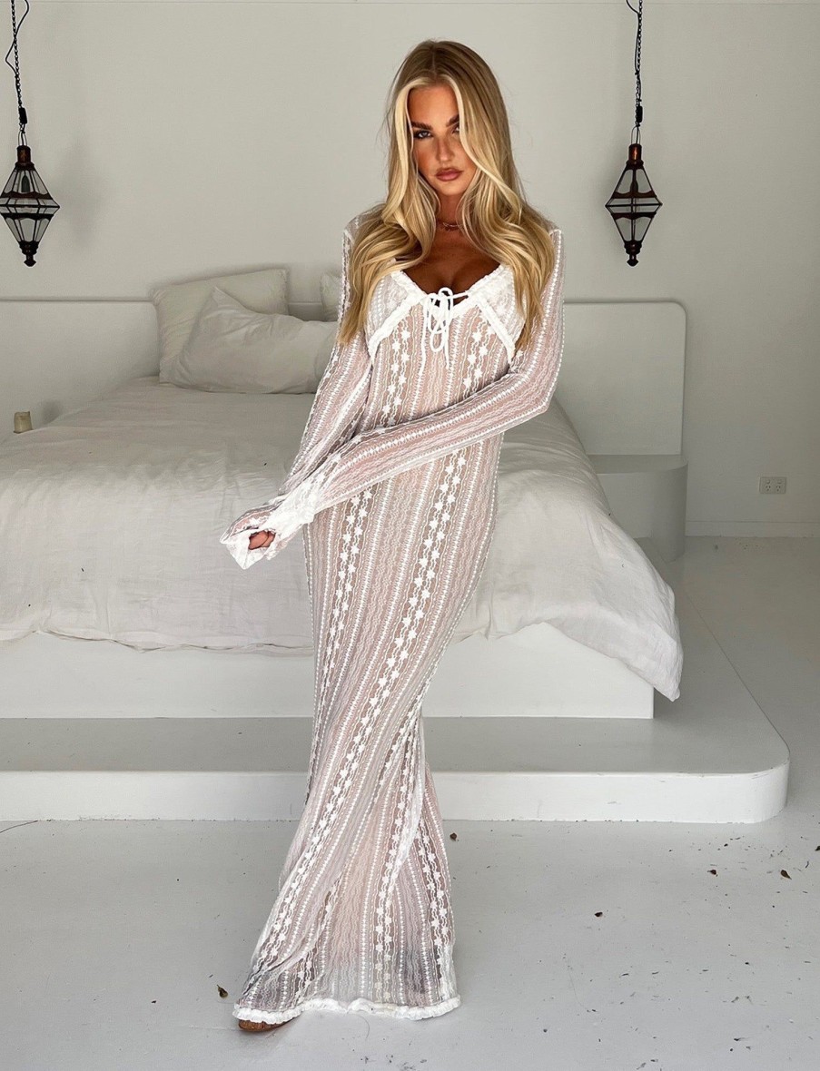 Dresses Tiger Mist | Sopha Two Piece Maxi Dress - White