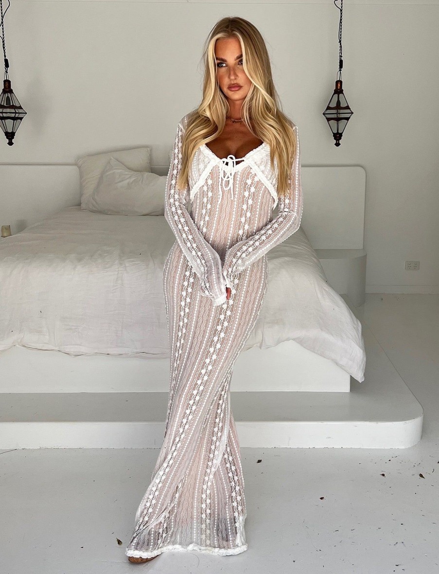 Dresses Tiger Mist | Sopha Two Piece Maxi Dress - White