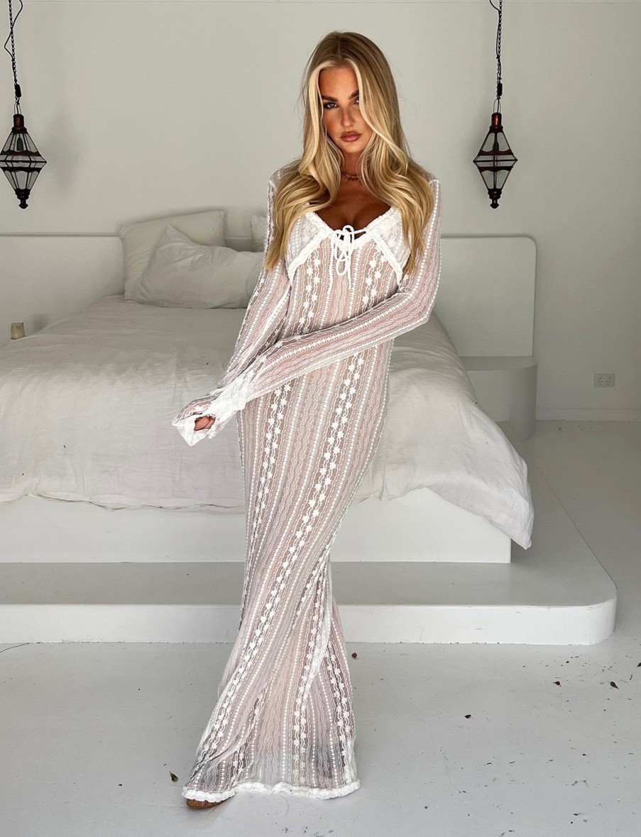 Formal Outfits Tiger Mist | Sopha Two Piece Maxi Dress - White