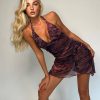 Dresses Tiger Mist | Frieda Dress - Red : Burgundy Romantic