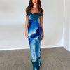 Dresses Tiger Mist | Ardon Maxi Dress - Artist Print-Blue