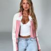 Basics Tiger Mist | Delia Jacket - Pink : Pink/White