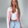 Jackets & Coats Tiger Mist | Delia Jacket - Pink : Pink/White