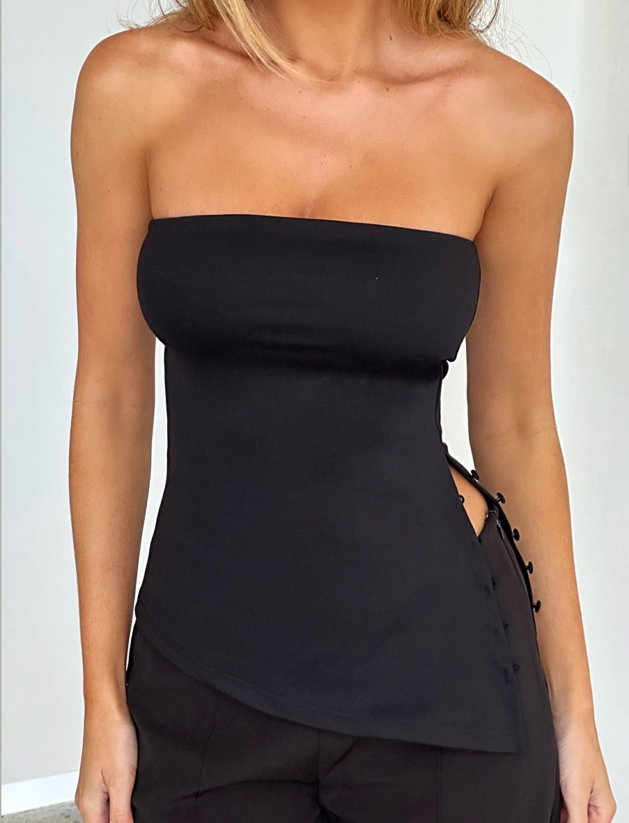 Tops Tiger Mist | Indira Top - Black